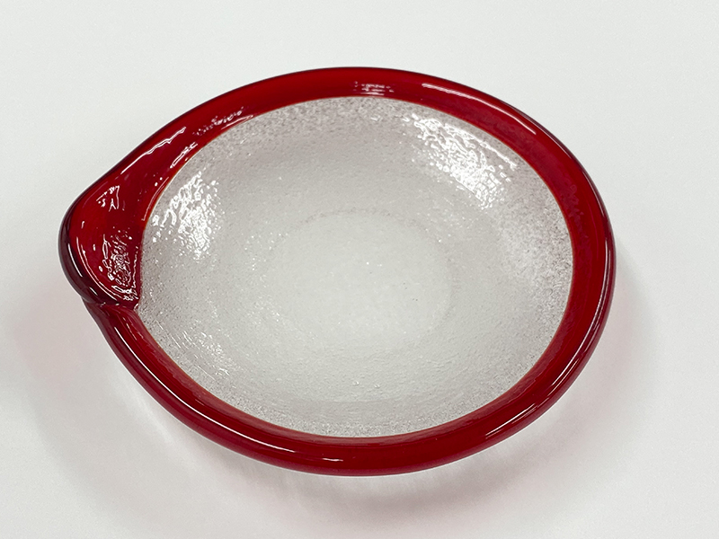 琉球ガラス（浄化皿）赤