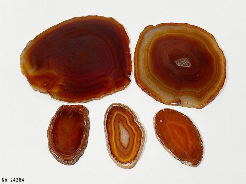 置物 原石 水晶 アゲート メノウ 瑪瑙 赤色 赤茶色 岩石 インテリア - 置物