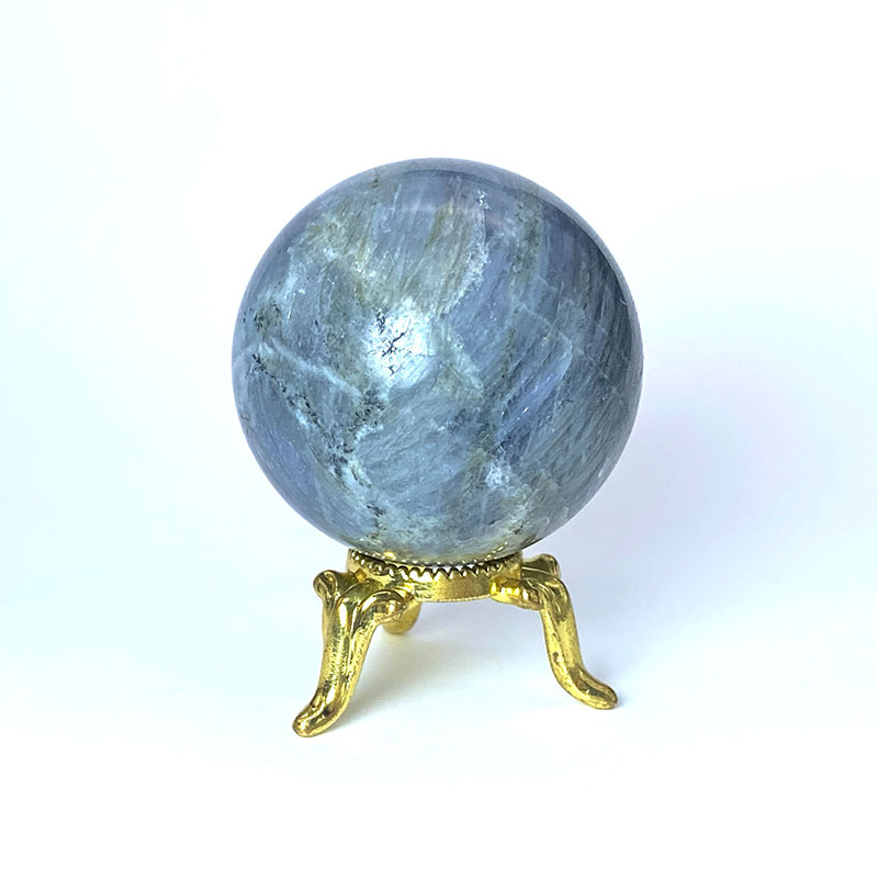 【置物/彫り物】ラブラド丸玉 グレー No,3834