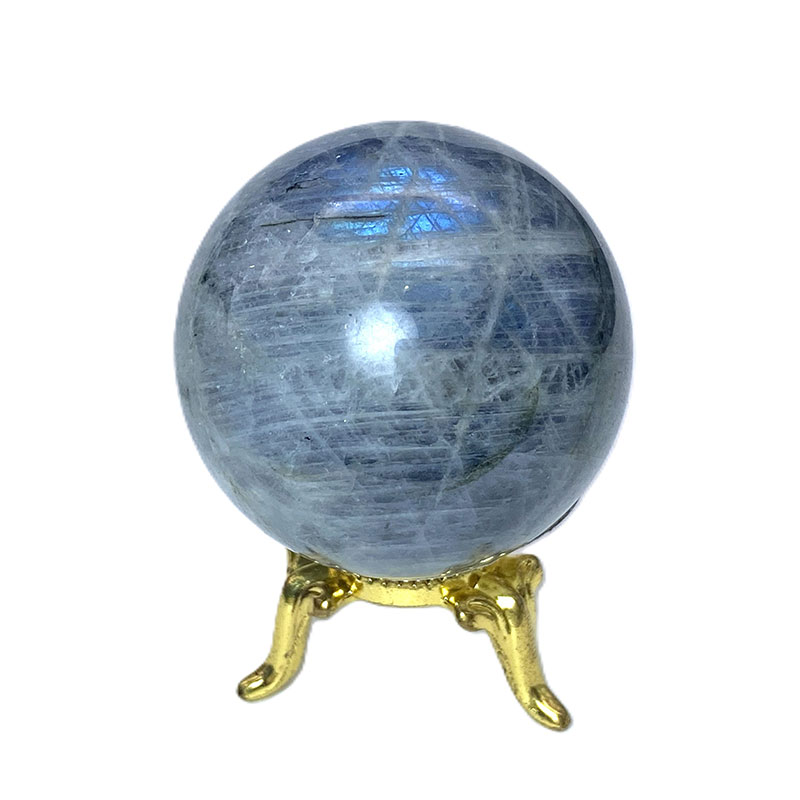 【置物/彫り物】ラブラド丸玉 グレー No,3835