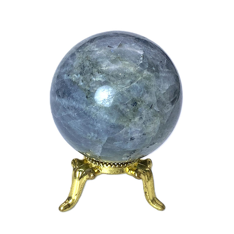 【置物/彫り物】ラブラド丸玉 グレー No,3838