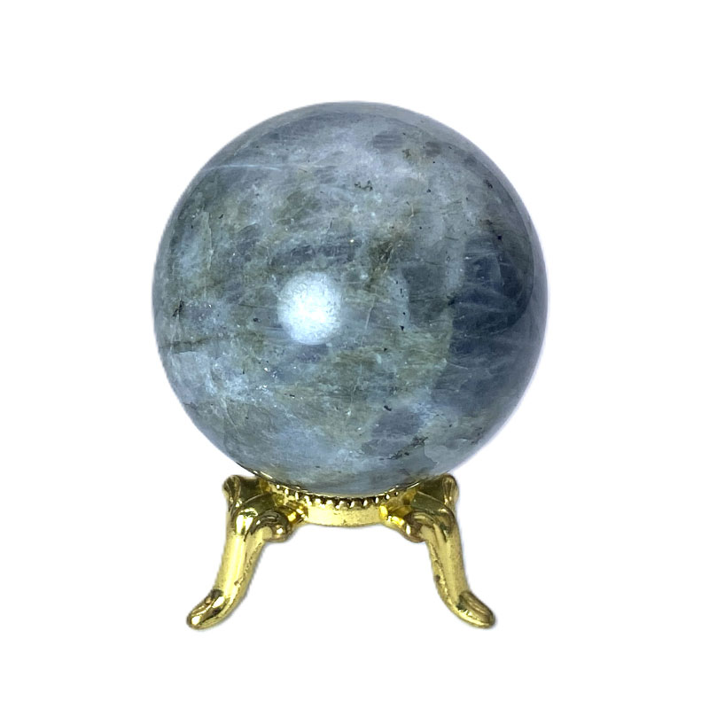 【置物/彫り物】ラブラド丸玉 グレー No,3839