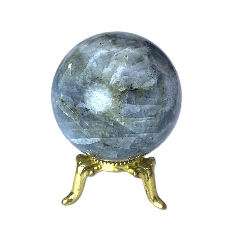 【置物/彫り物】ラブラド丸玉 グレー No,3841