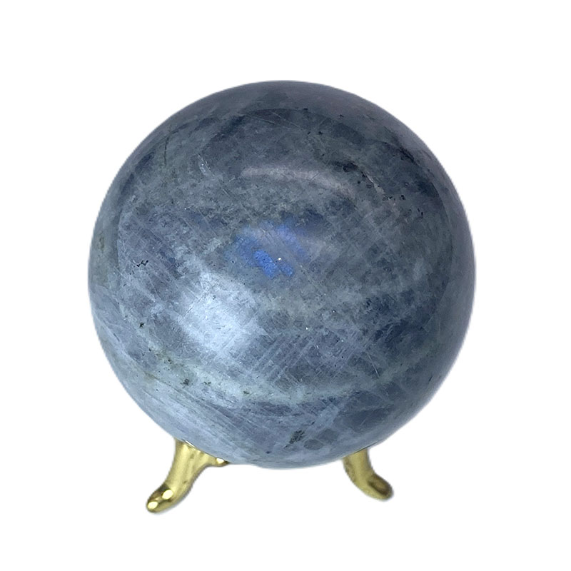 【置物/彫り物】ラブラド丸玉 グレー No,3843