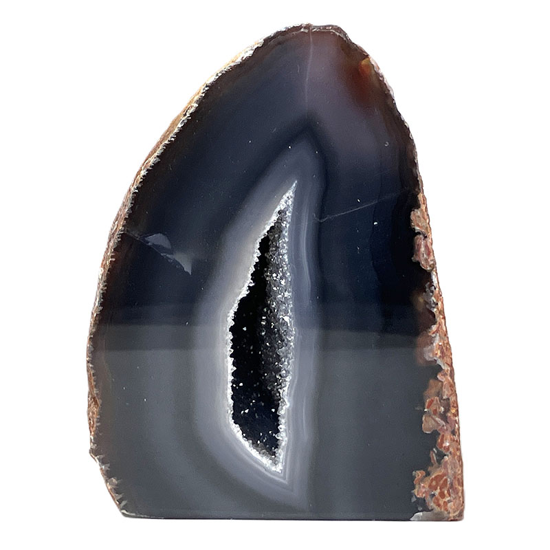 メノウ原石水晶付き（ナチュラル）約300g　No,3641