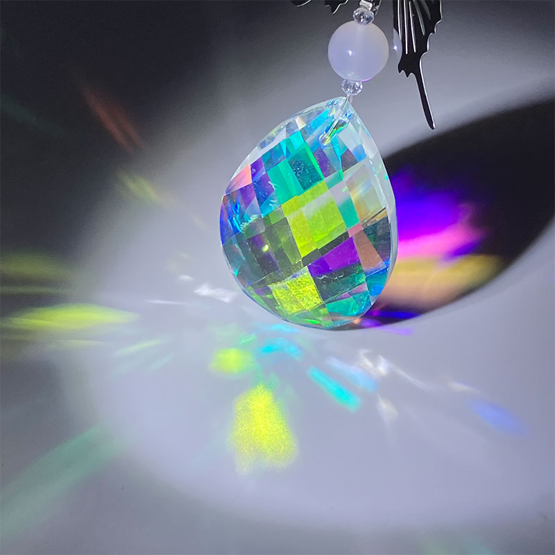 【ガラスコレクション】ブルーム スサンキャッチャー ホワイトメノウ No,3661