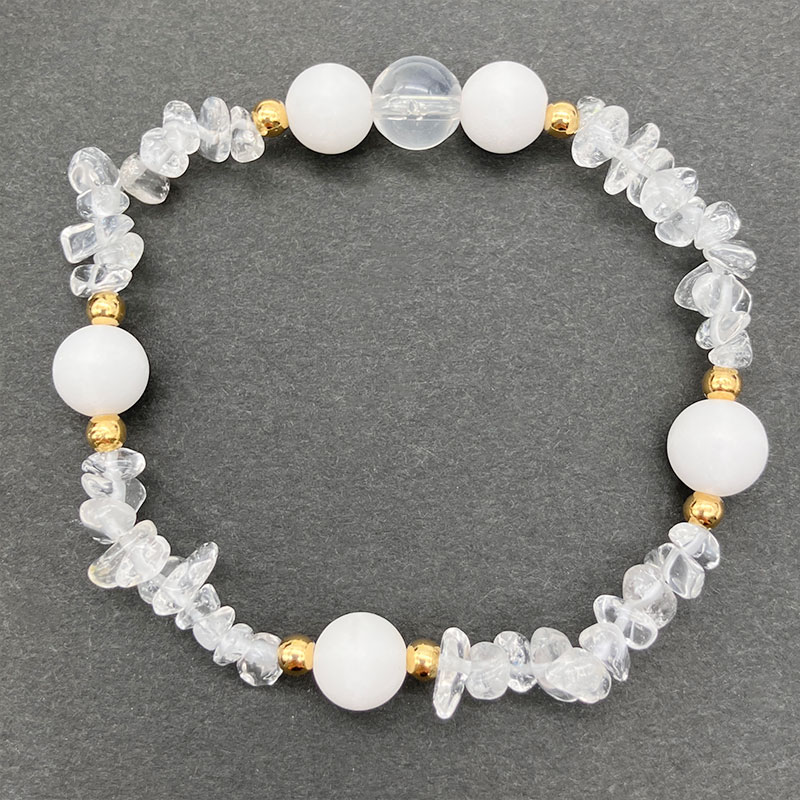 プチジェム　ブレスレット（ホワイト）No,3686