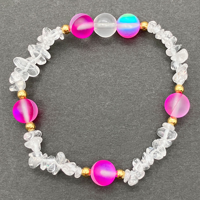 プチジェム　ブレスレット（ピンク）No,3687