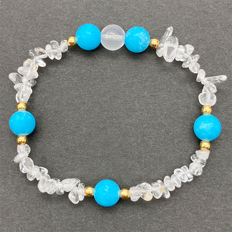 プチジェム　ブレスレット（ブルー）　No,3689