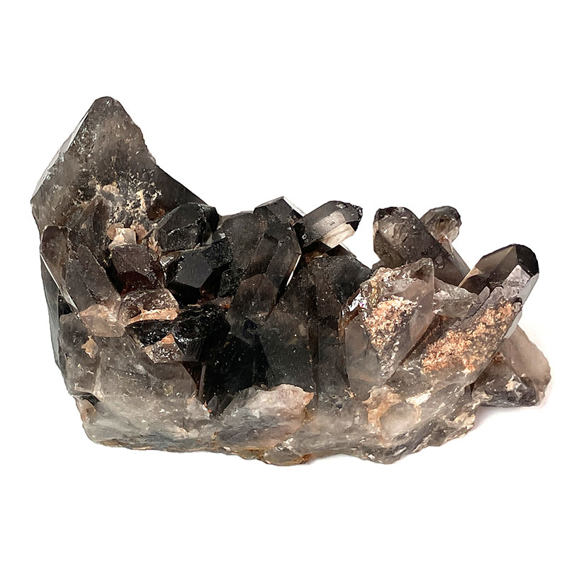 黒水晶クラスター マダガスカル焼　約150g　No,3738