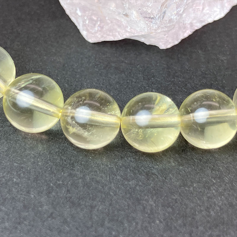 【アクセサリー】レモン水晶ブレス 9mm No,3772