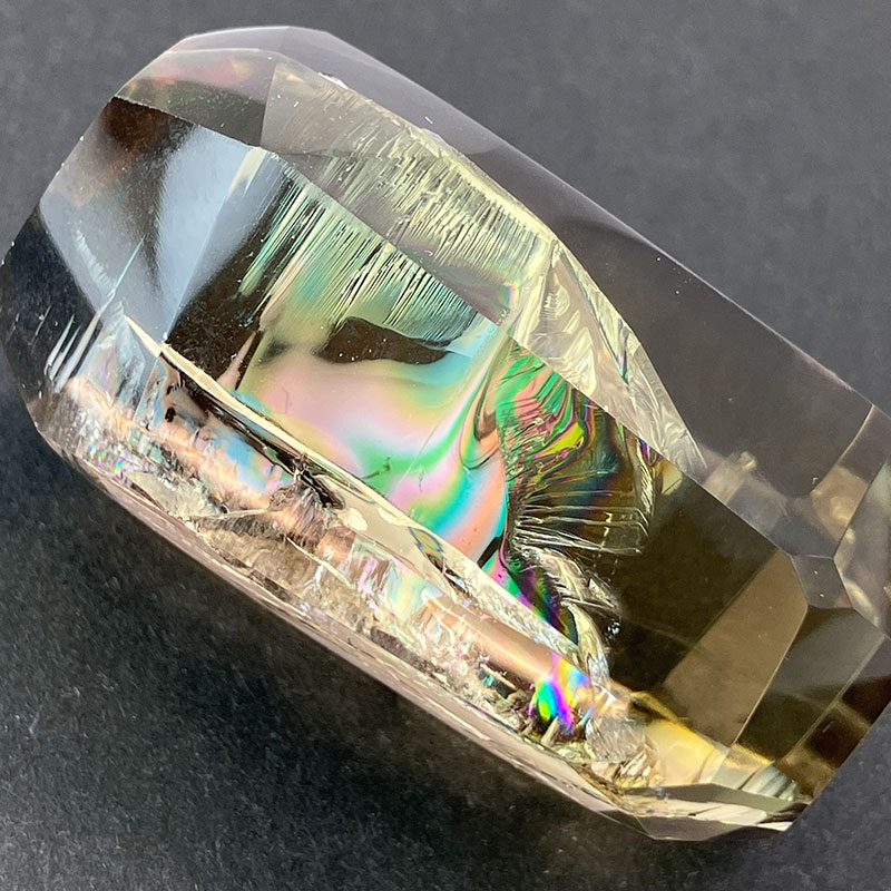 【原石】アイリススモーキーフリーカット A L No,3817