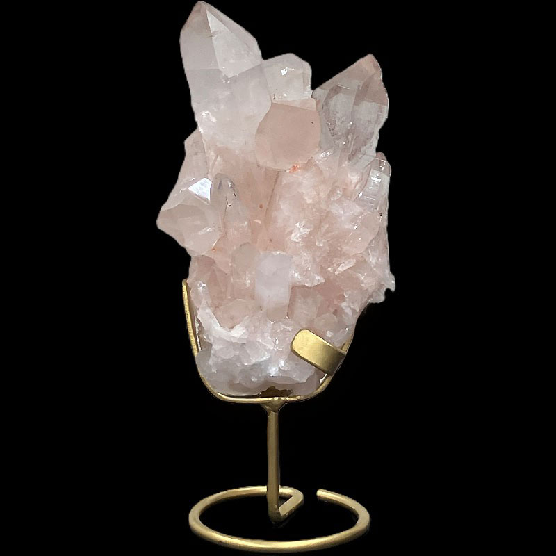 ヒマラヤ水晶クラスター鉄台付　約1.27kg　No,4136