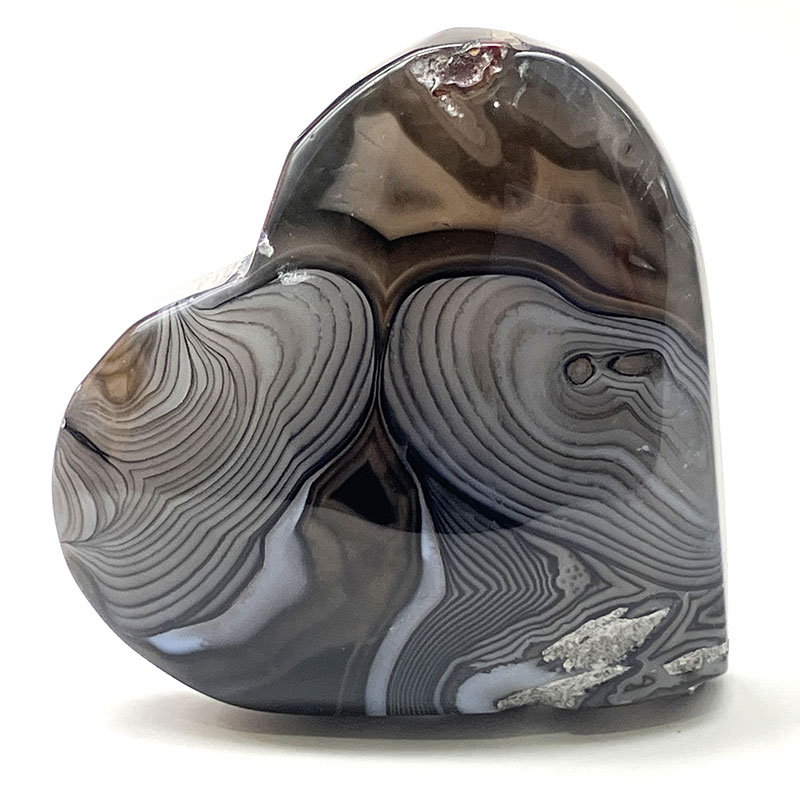 ブラックメノウ ハート (M)　No,4174