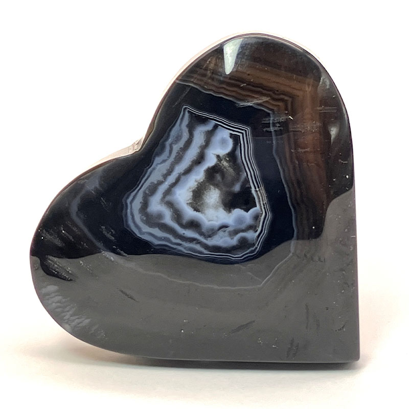ブラックメノウ ハート (M)　No,4175