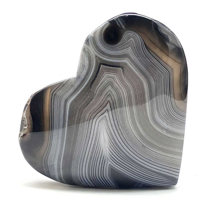 ブラックメノウ ハート (M)　No,4176