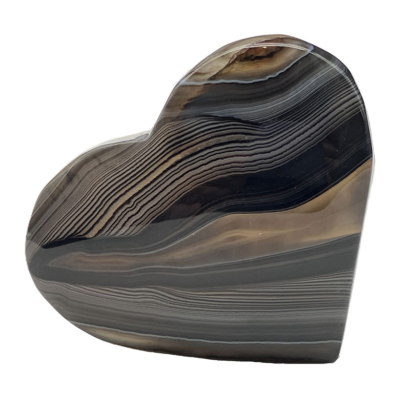 ブラックメノウ ハート (M)　No,4177