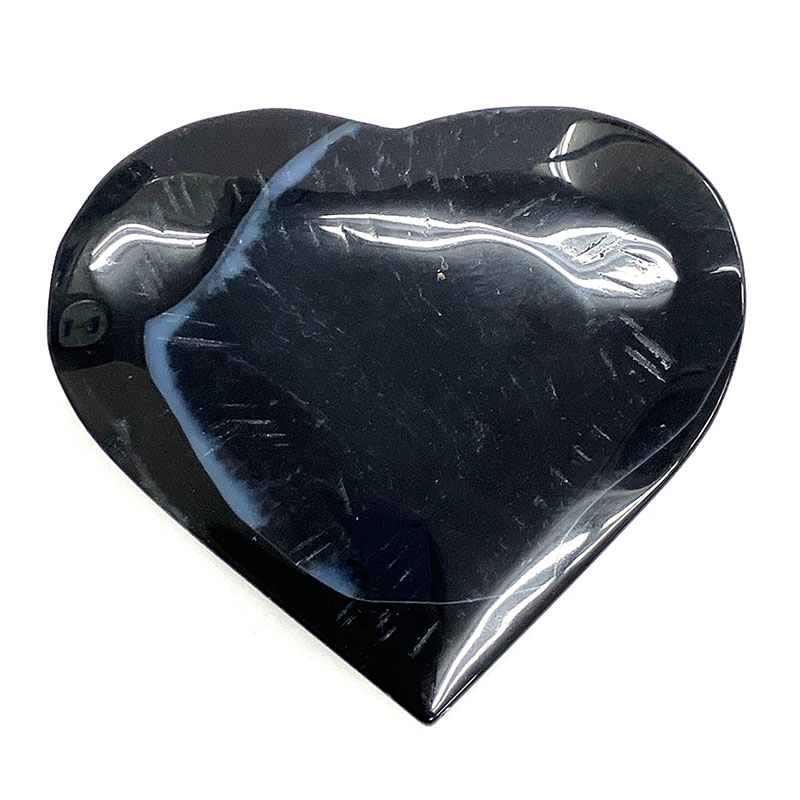 ブラックメノウ ハート (M)　No,4221