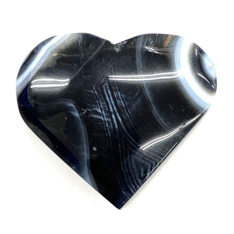 ブラックメノウ ハート (M)　No,4222