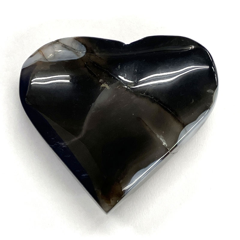 ブラックメノウ ハート (M)　No,4224