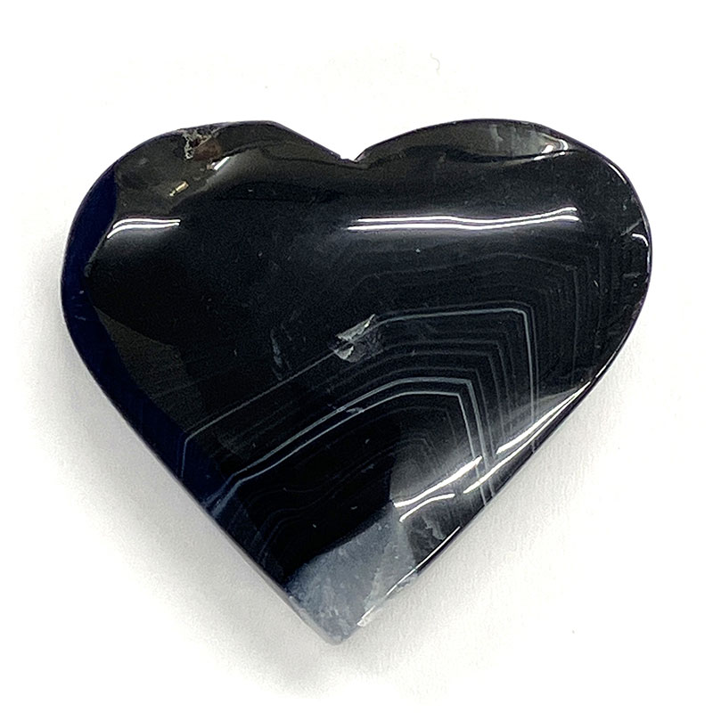 ブラックメノウ ハート (M)　No,4226