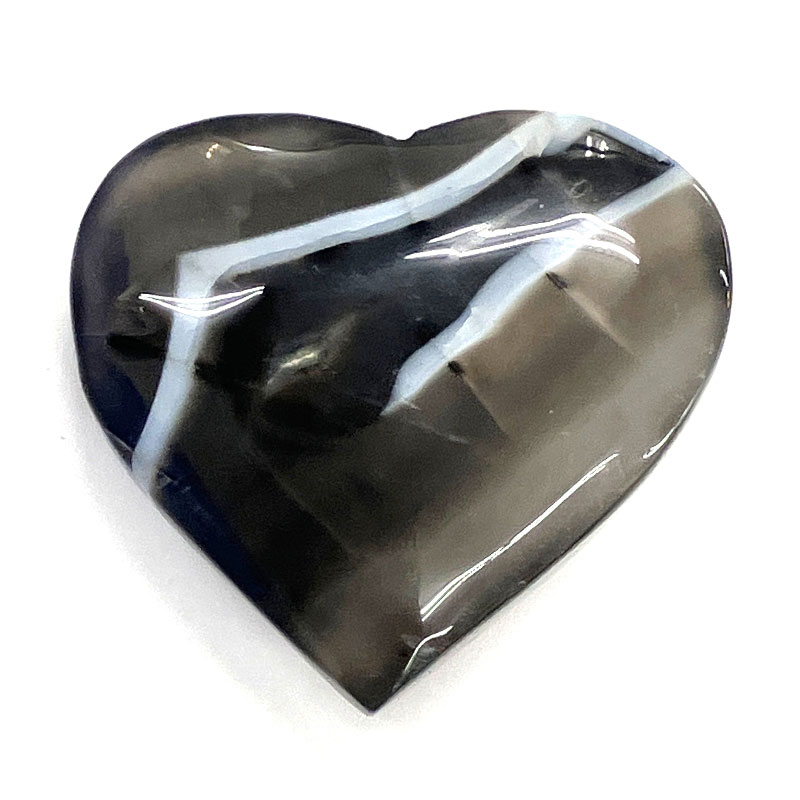 ブラックメノウ ハート (M)　No,4227