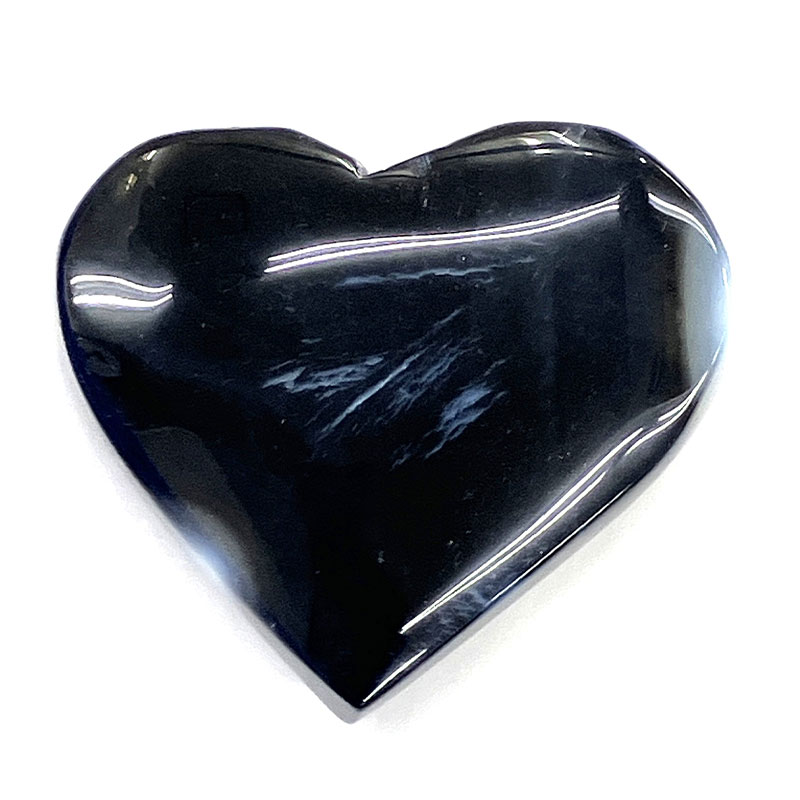 ブラックメノウ ハート (M)　No,4229
