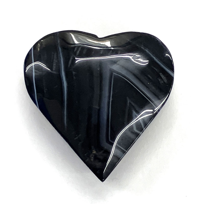 ブラックメノウ ハート (M)　No,4230