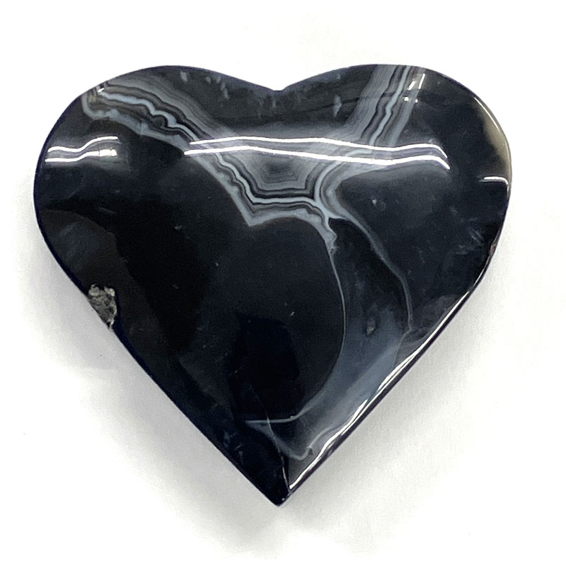 ブラックメノウ ハート (M)　No,4231