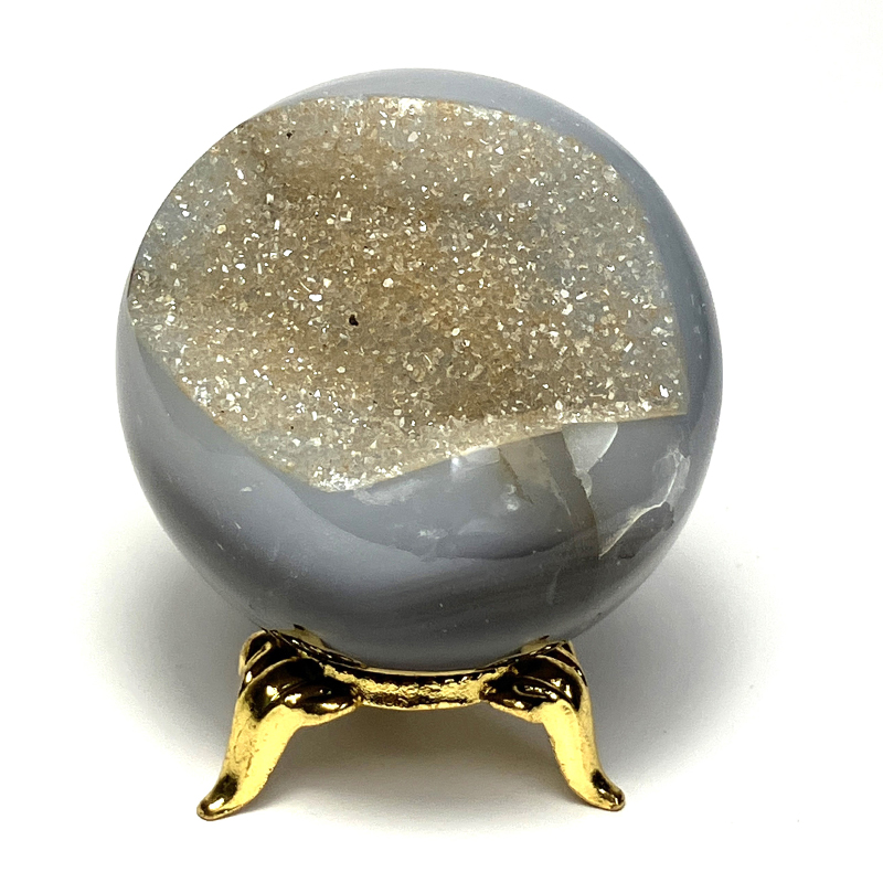 ジオードメノウ丸玉 約150g No,2910