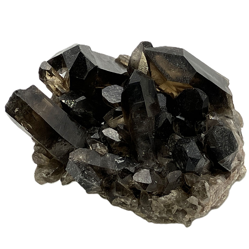黒水晶クラスター マダガスカル焼　約150g　No,3346