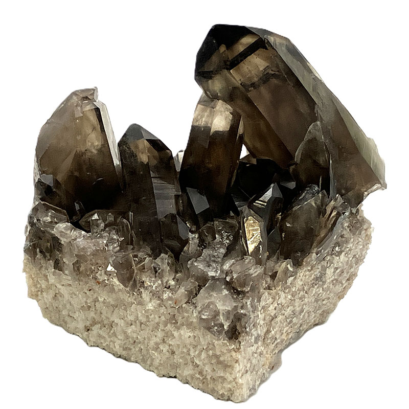 黒水晶クラスター マダガスカル焼　約150g　No,3347