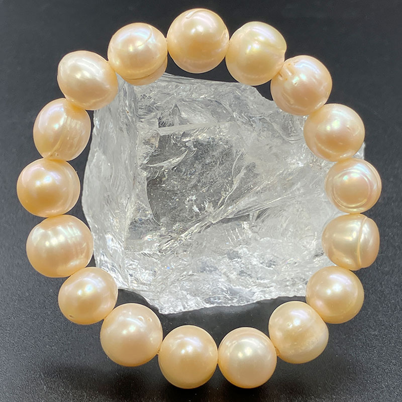 淡水パールブレス　オレンジ 　12mm　No,3379