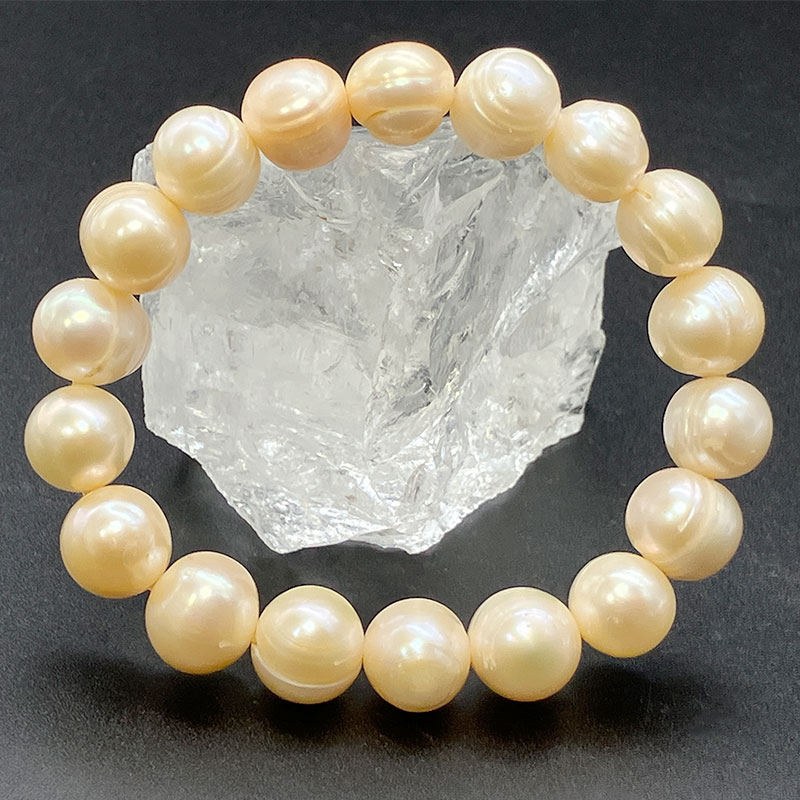淡水パールブレス　オレンジ 　12mm　No,3380