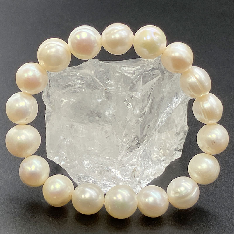 淡水パールブレス　ホワイト 12mm 　No,3381