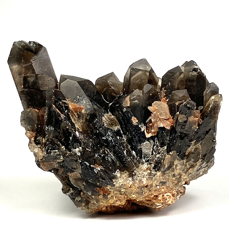 黒水晶クラスター マダガスカル焼　約250g　No,3469