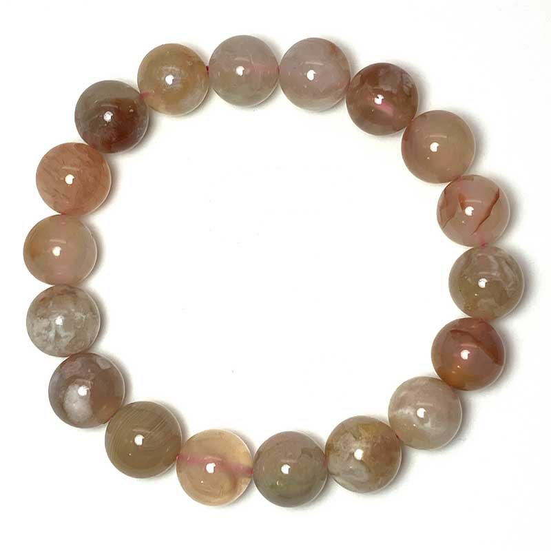桜メノウブレス 12mm　No,6423