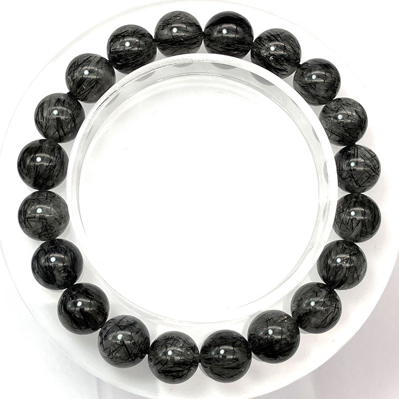 トルマリンインクォーツブレス　9mm　No,4259