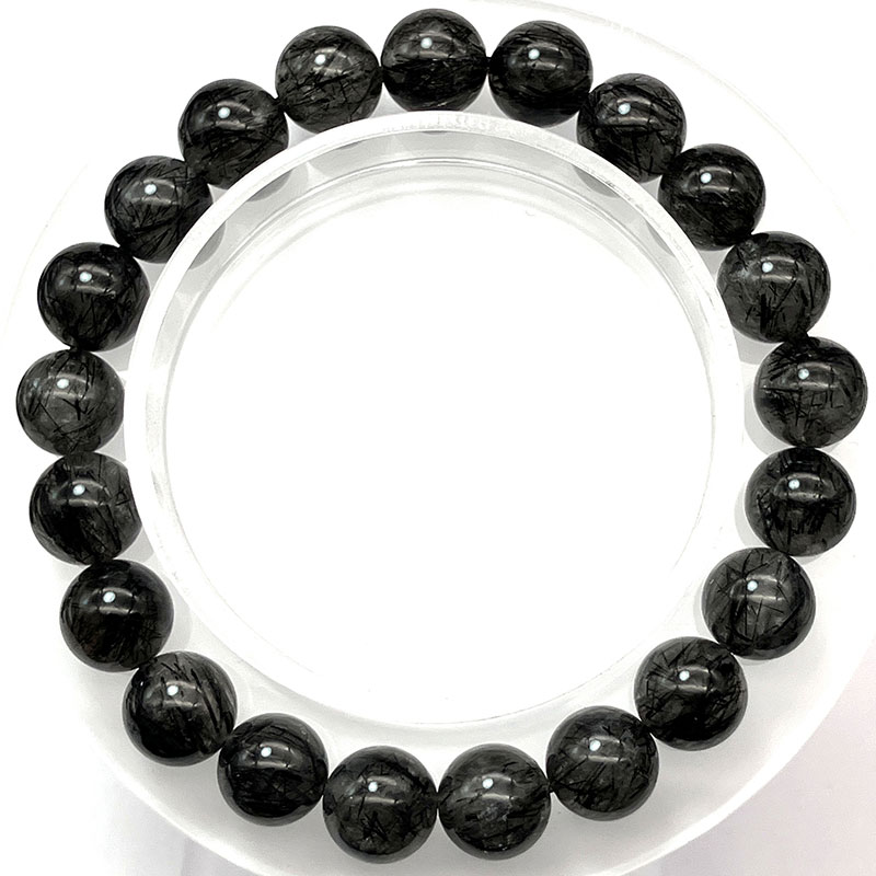 トルマリンインクォーツブレス　9mm　No,4260