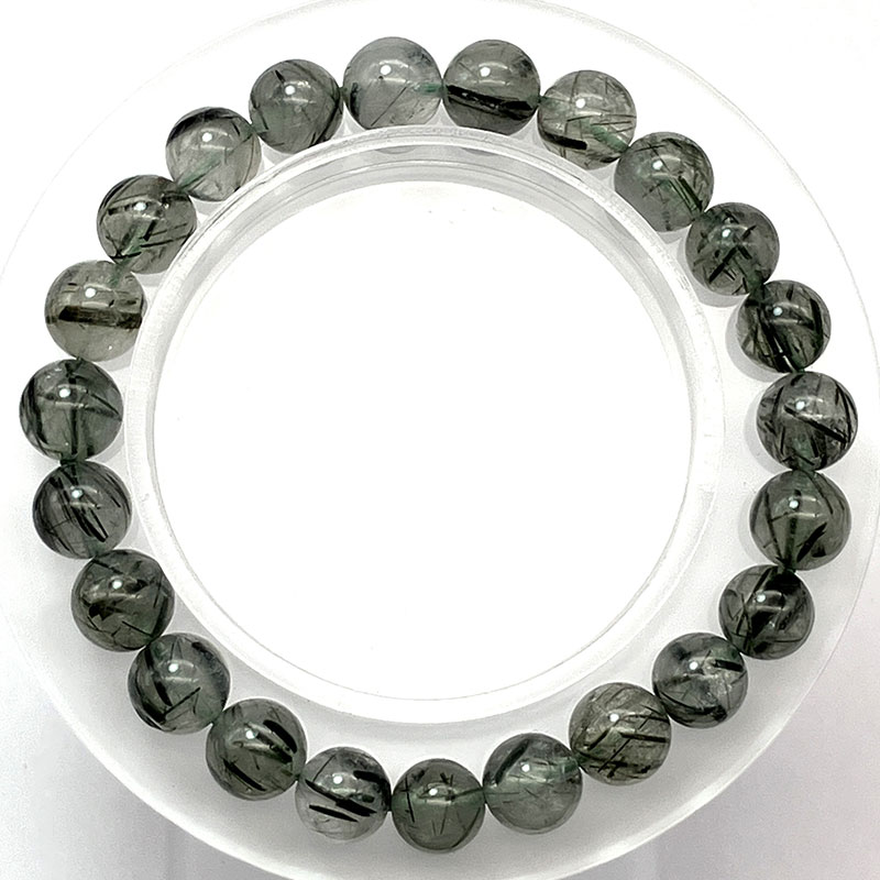 グリーントルマリン インクォーツ　ブレス　8mm　No,4269