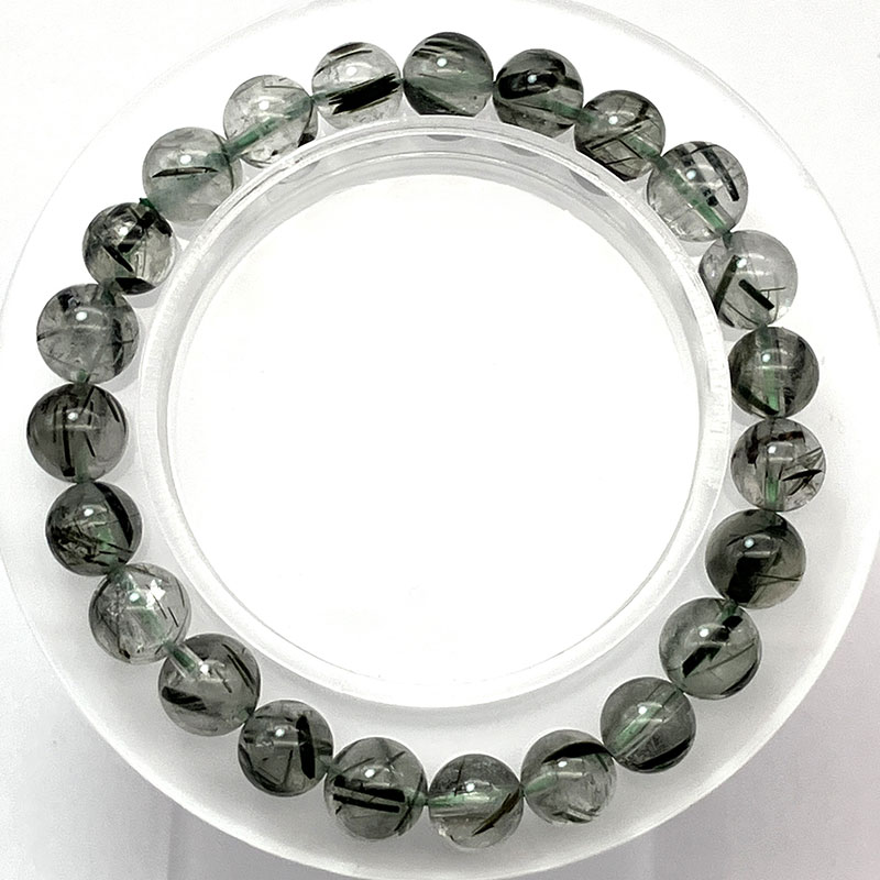 グリーントルマリン インクォーツ　ブレス　8mm　No,4270