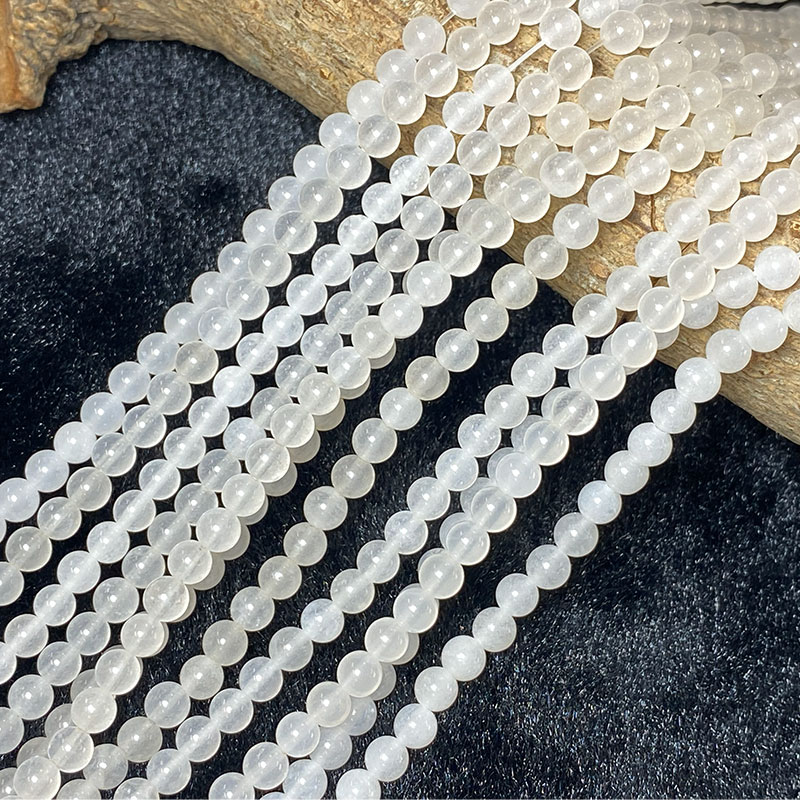 連ビーズ ホワイトクォーツァイト