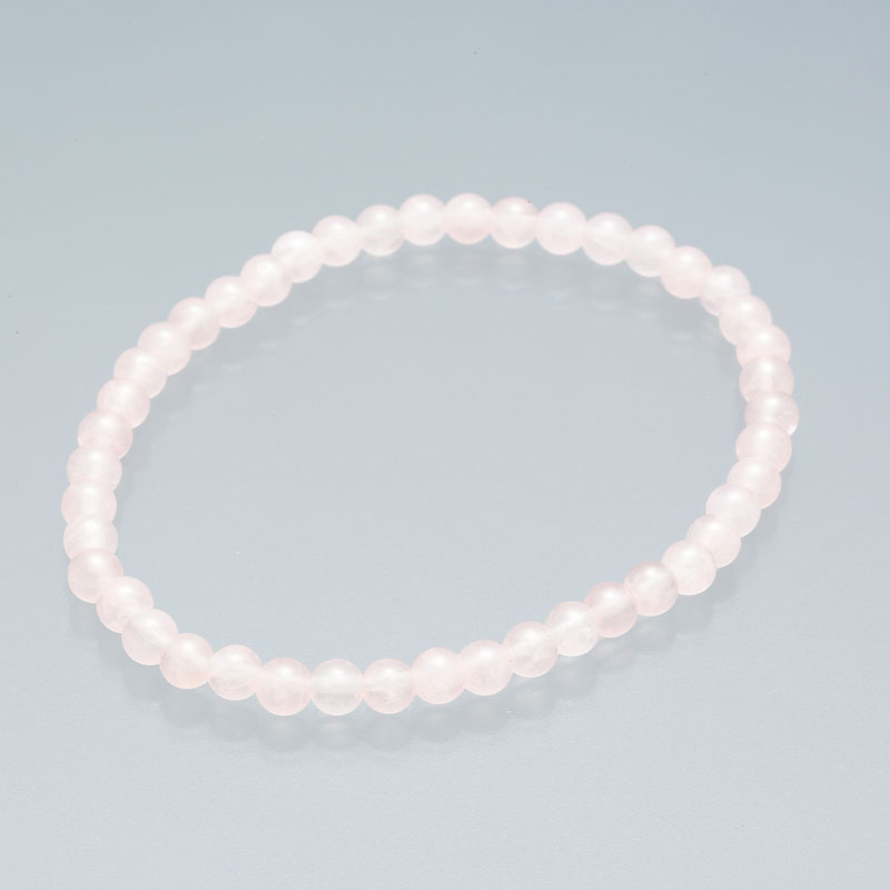 4mmブレスレット　ローズクォーツ