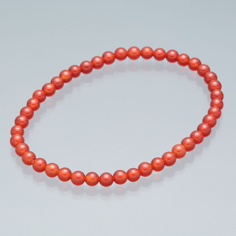 4mmブレスレット　レッドメノウ