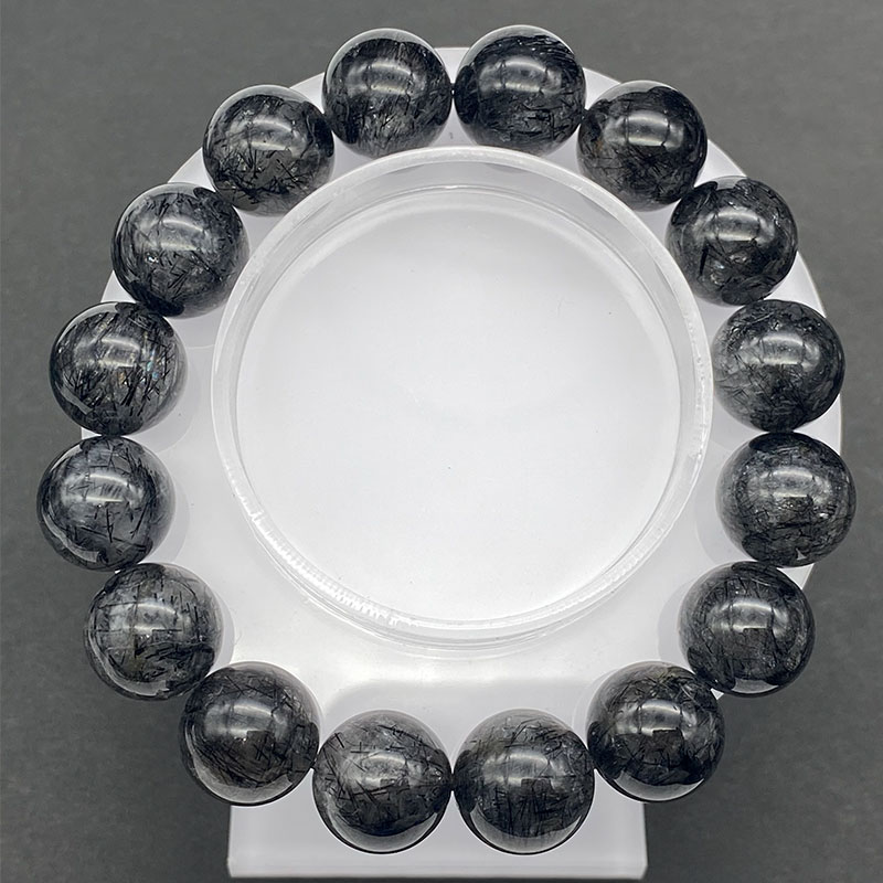 トルマリンインクォーツブレス　13mm　No,4367