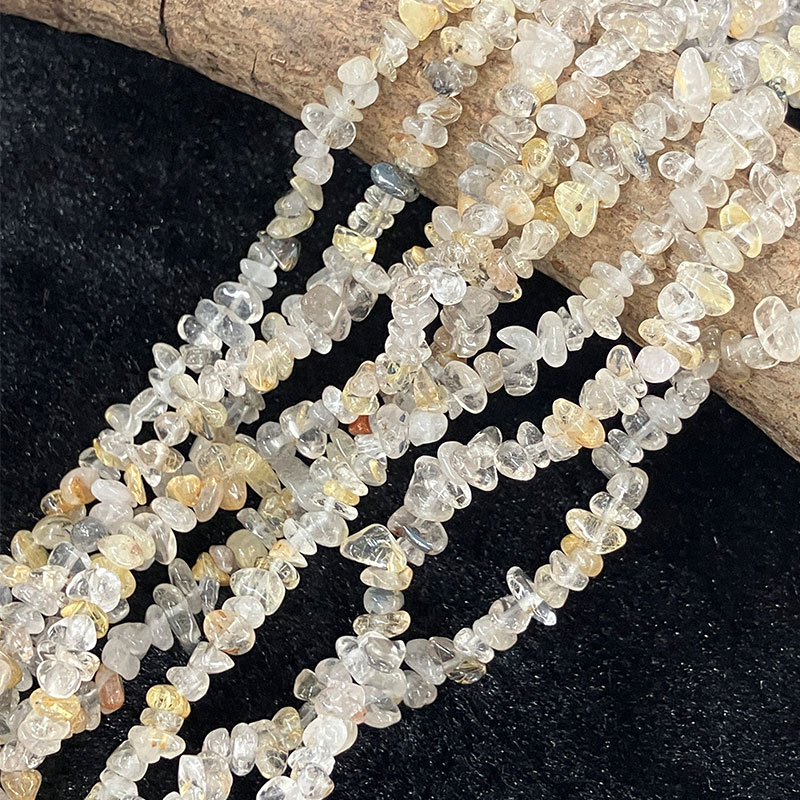 プチビーズ ルチルクォーツ  75～80cm