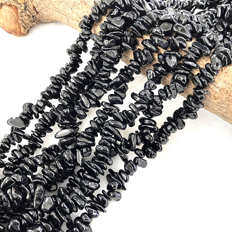 プチビーズ ブラックトルマリン 75～80cm