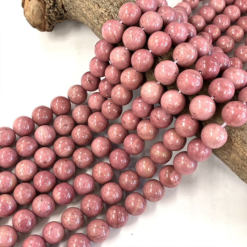 連ビーズ ローズジャスパー