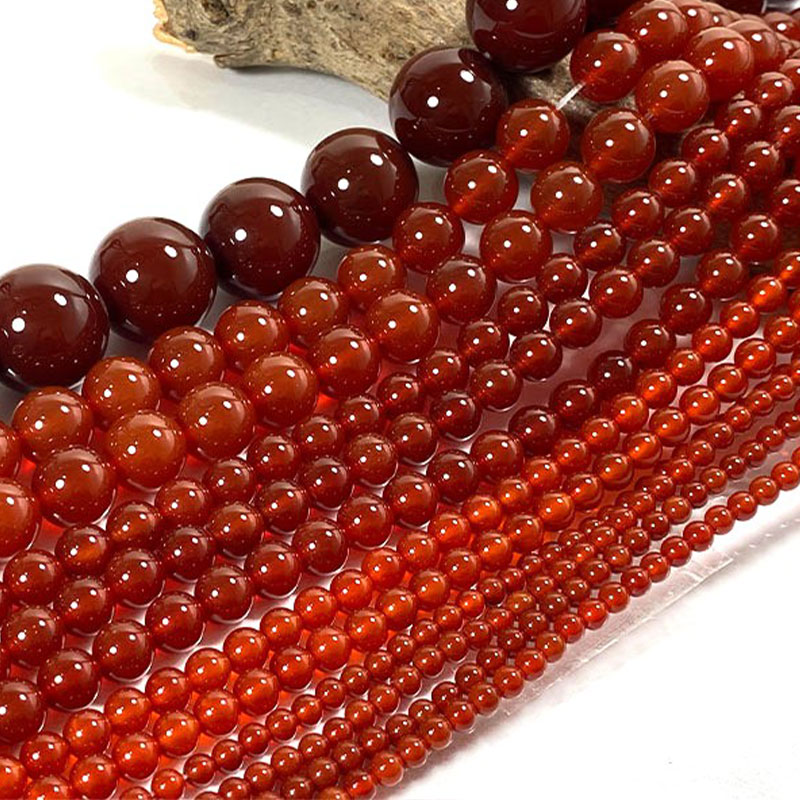 連ビーズ レッドメノウ