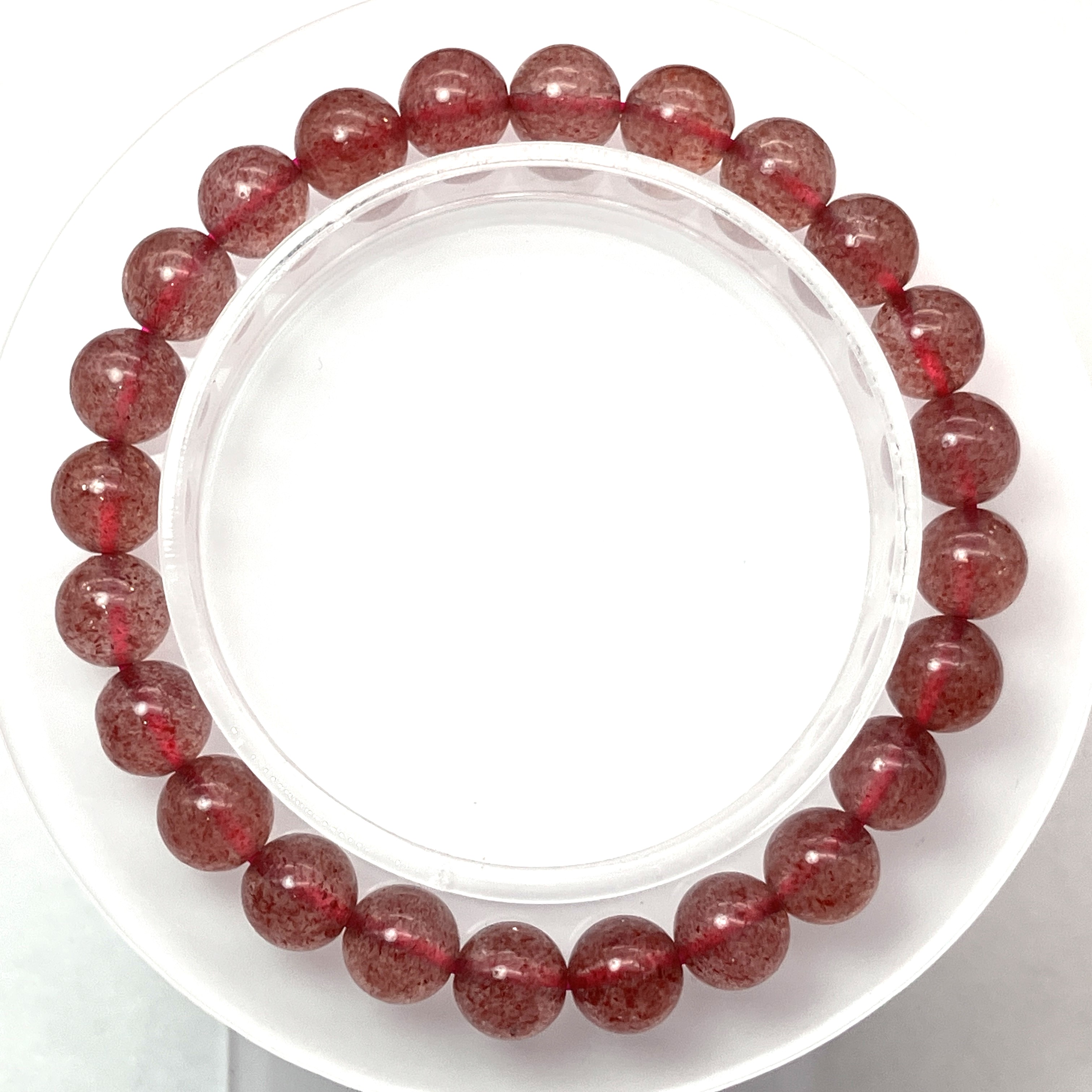 ストロベリークォーツブレス　8mm No,4482